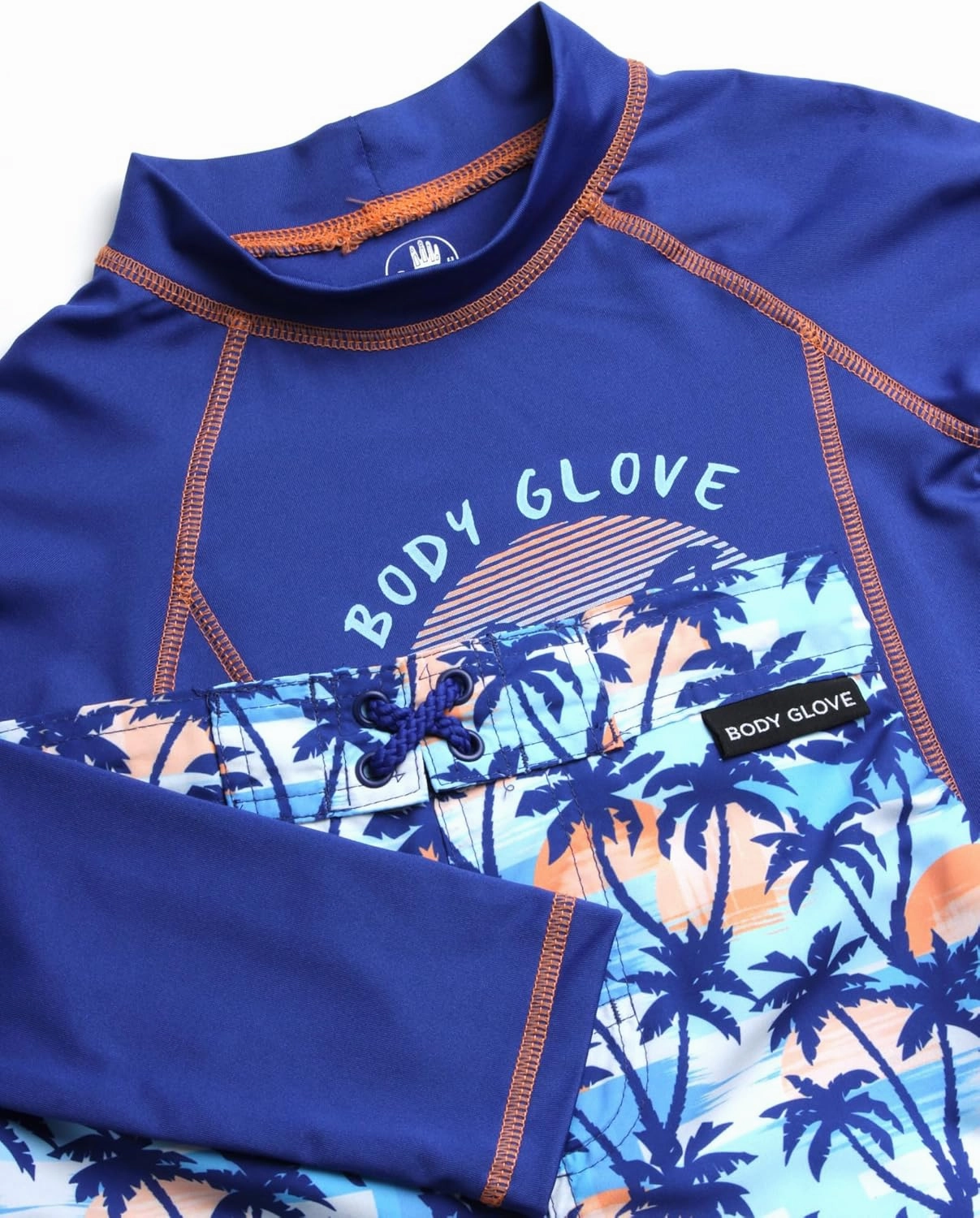 Body Glove Boys Swim Set - Boys Swim Trunks with Rash Guard UPF50  2 Piece Bathing Suits with Shorts Swimsuit Set (Size 4-12)