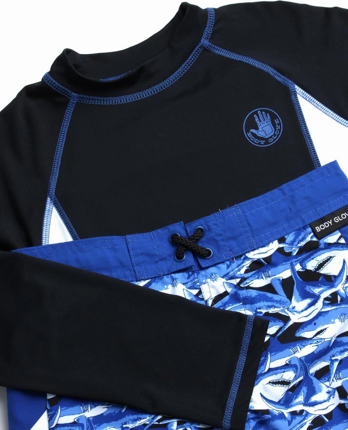 Body Glove Boys Swim Set - Boys Swim Trunks with Rash Guard UPF50  2 Piece Bathing Suits with Shorts Swimsuit Set (Size 4-12)