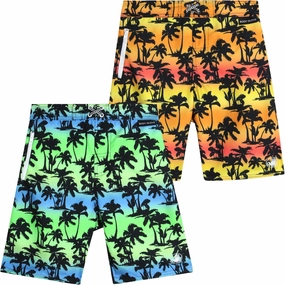 Body Glove Boys Swim Trunks - 2 Pack UPF 50  Quick Dry Board Shorts Bathing Suit Kids Swimwear with Pockets (Sizes: 8-18)