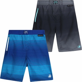 Body Glove Boys Swim Trunks - 2 Pack UPF 50  Quick Dry Board Shorts Bathing Suit Kids Swimwear with Pockets (Sizes: 8-18)