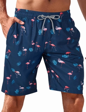 BOJIN Mens Swim Trunks 9" Quick Dry Stretch Swim Shorts Mesh Lining Bathing Suits Swimwear Beach Shorts with Pockets