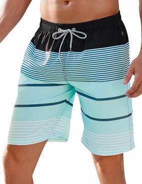 BOJIN Mens Swim Trunks 9" Quick Dry Stretch Swim Shorts Mesh Lining Bathing Suits Swimwear Beach Shorts with Pockets