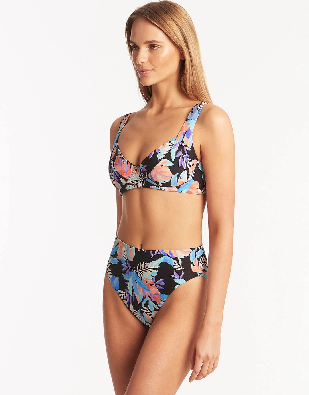Botanica Retro High Waist Bikini Pant - Black