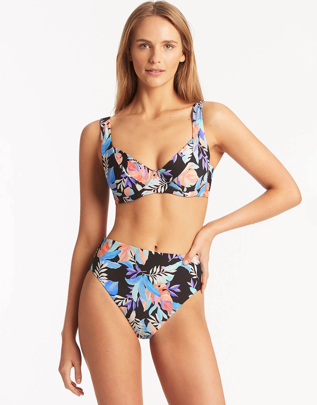 Botanica Retro High Waist Bikini Pant - Black
