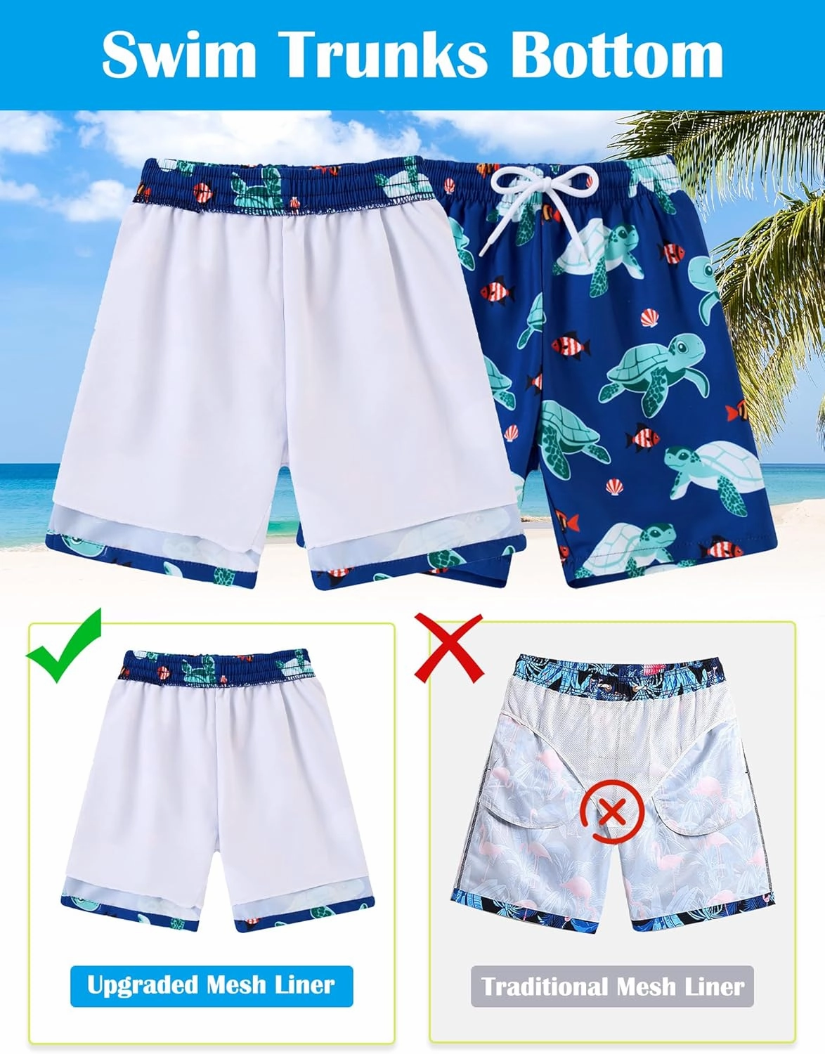 Boys Short Sleeve Rash Guard Swimsuit Set with Swim Trunks for 4-12 Years