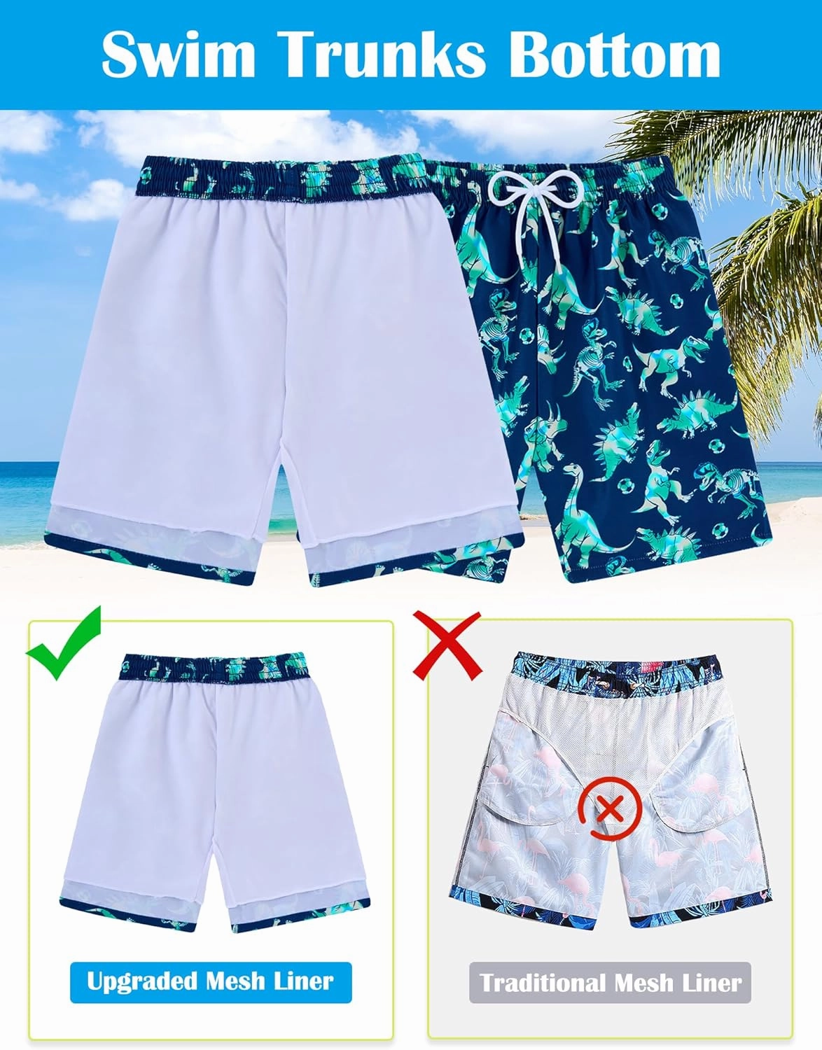 Boys Short Sleeve Rash Guard Swimsuit Set with Swim Trunks for 4-12 Years