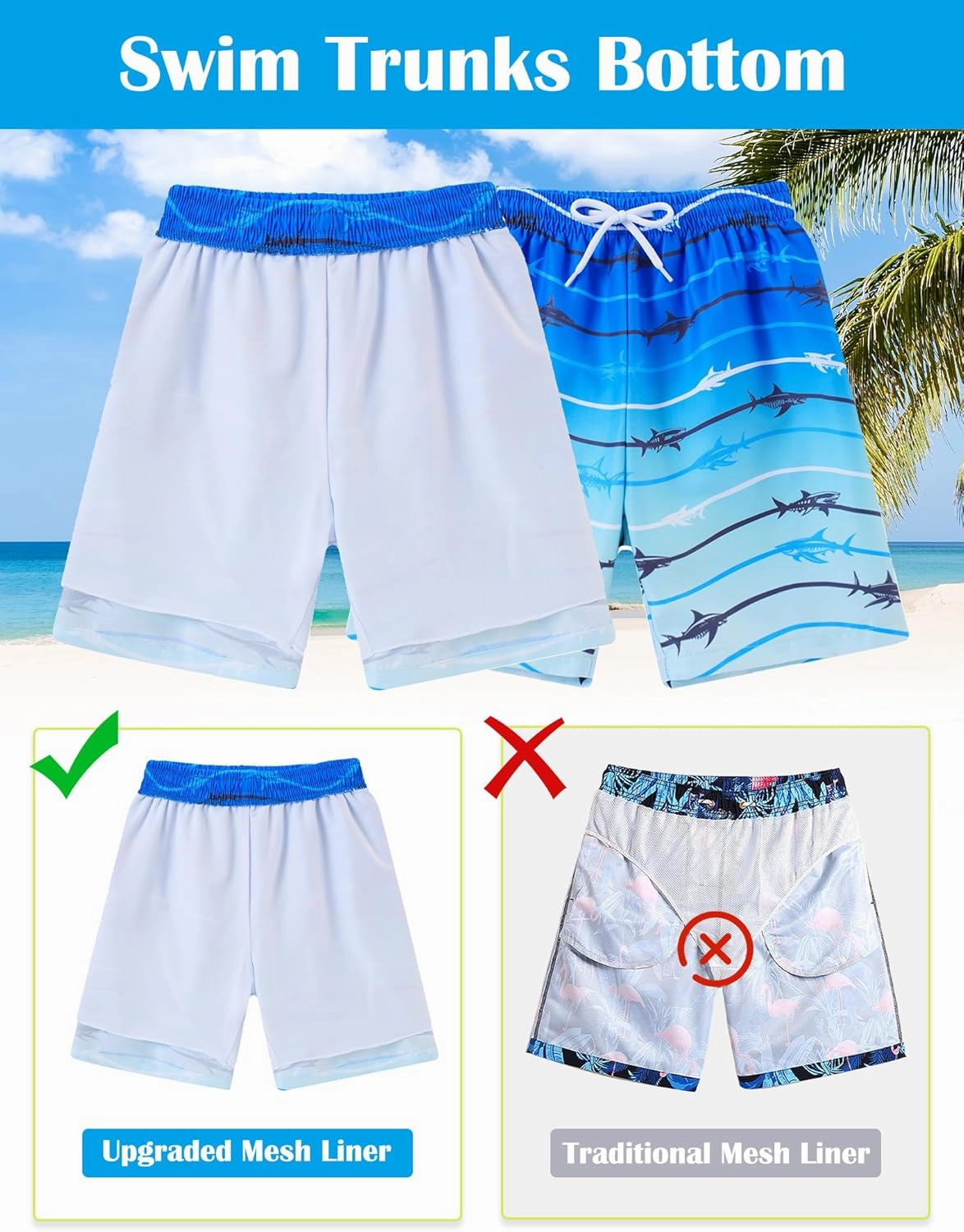 Boys Short Sleeve Rash Guard Swimsuit Set with Swim Trunks for 4-12 Years