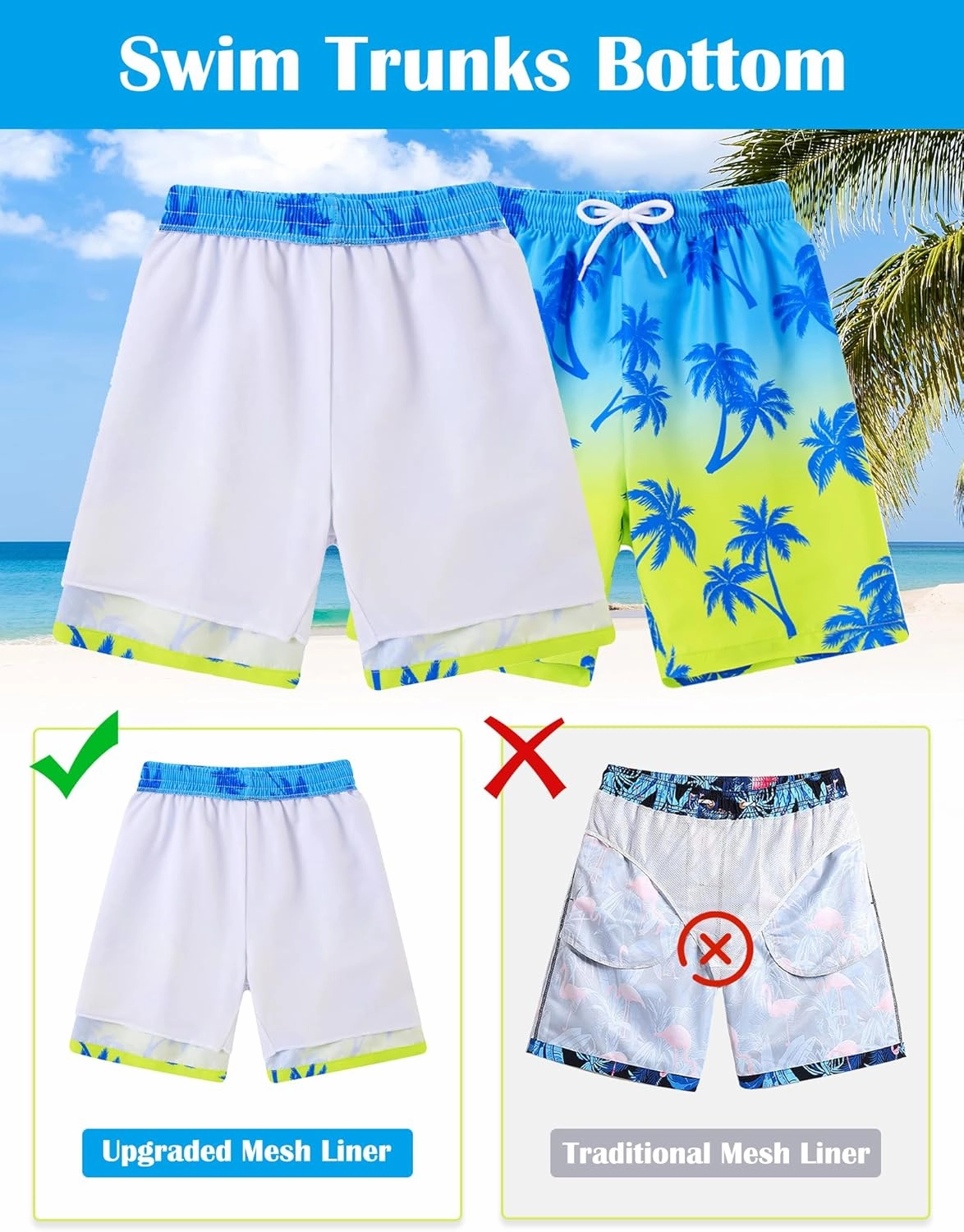 Boys Short Sleeve Rash Guard Swimsuit Set with Swim Trunks for 4-12 Years