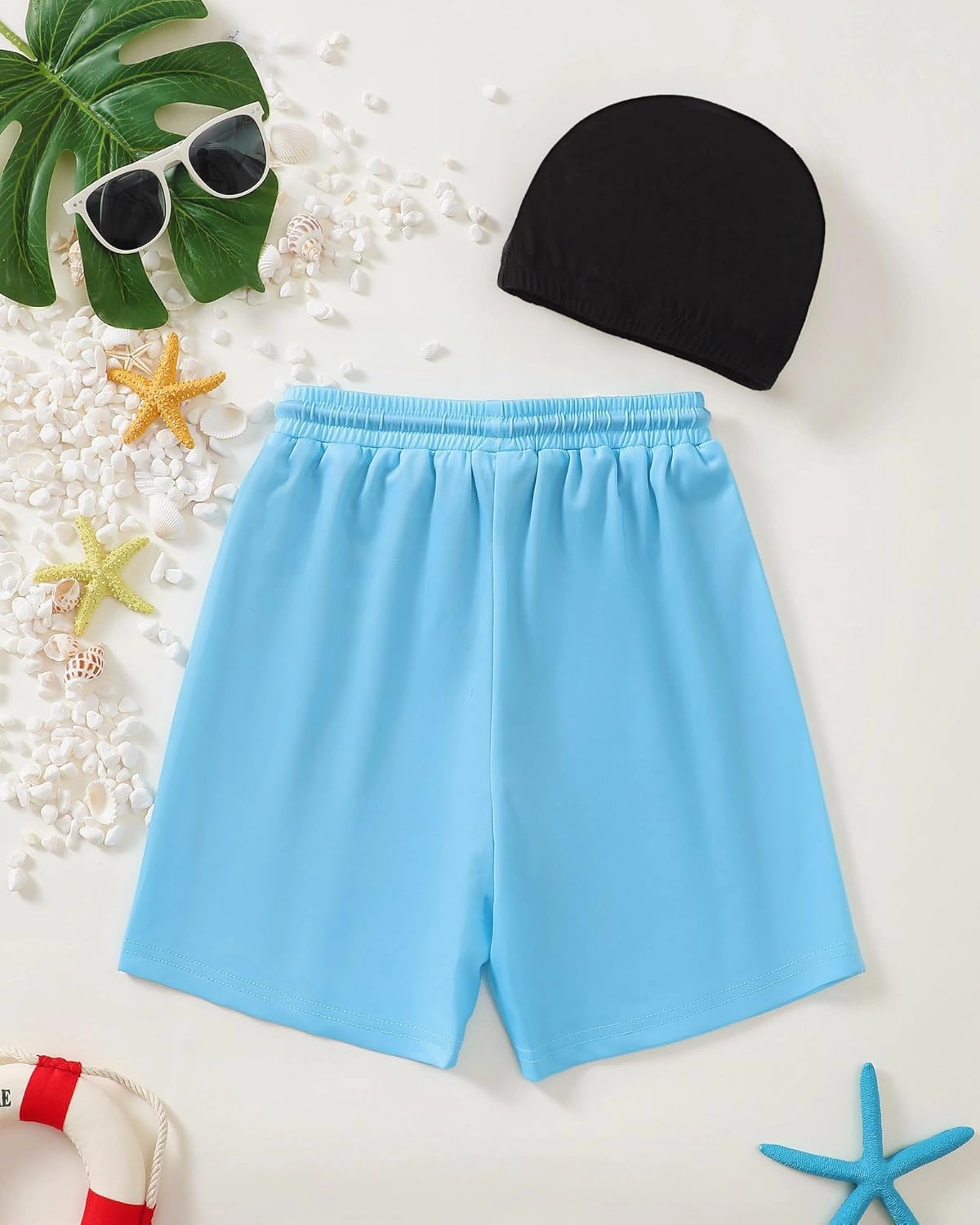 Boys Swim Trunks 2-16 Years Compression Liner Swimsuit Shorts fo Kids Quick-Dry Stretch Swimwear (Includes Swim Cap)