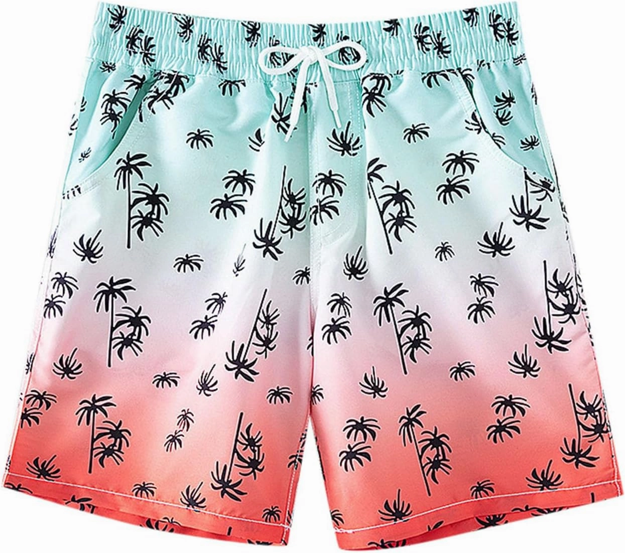 Boys Swim Trunks Baggy Lightweight Breathable Quick Dry Casual Board Shorts Drawstring Elastic Waist Trendy Swimwear