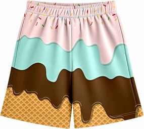 Boys Swim Trunks Baggy Lightweight Breathable Quick Dry Casual Board Shorts Drawstring Elastic Waist Trendy Swimwear