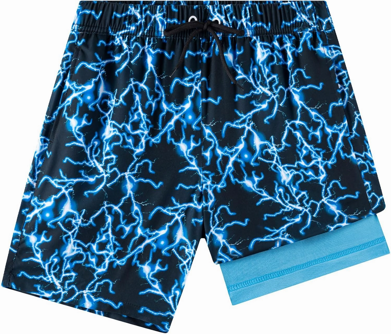 Boys Swim Trunks, Bathing Suit with Compression Liner, UPF 50 , Beach Shorts for 5-16 Years