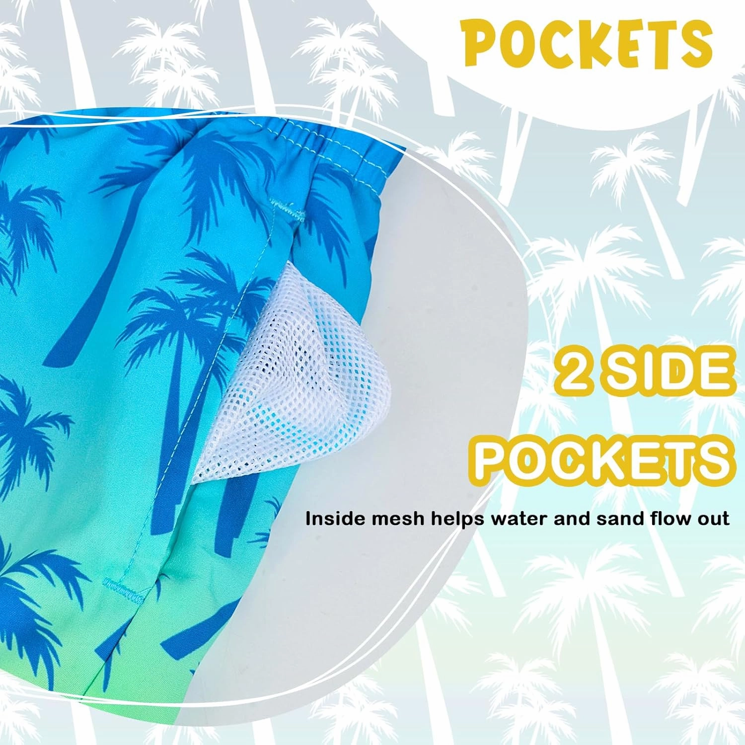 Boys Swim Trunks Bathing Suit Youth Teen Boys Swimming Trunks with Compression Liner Kids Swimsuit Board Shorts 7-16