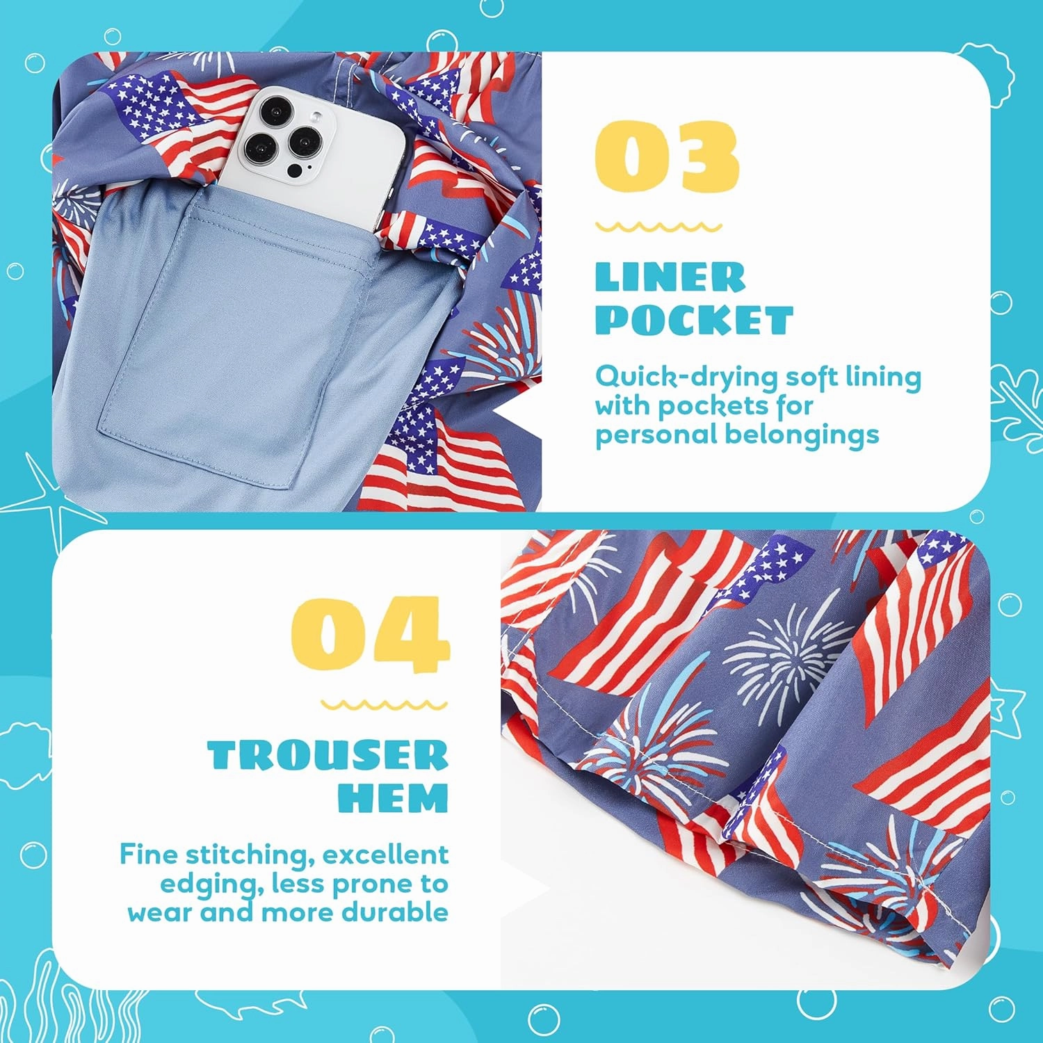 Boys Swim Trunks Compression Liner Swim Shorts Quick Dry Bathing Suit with Boxer Brief Anti-Chafe Boy Swimwear