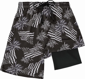 Boys Swim Trunks Compression Liner Swim Shorts Quick Dry Bathing Suit with Boxer Brief Anti-Chafe Boy Swimwear