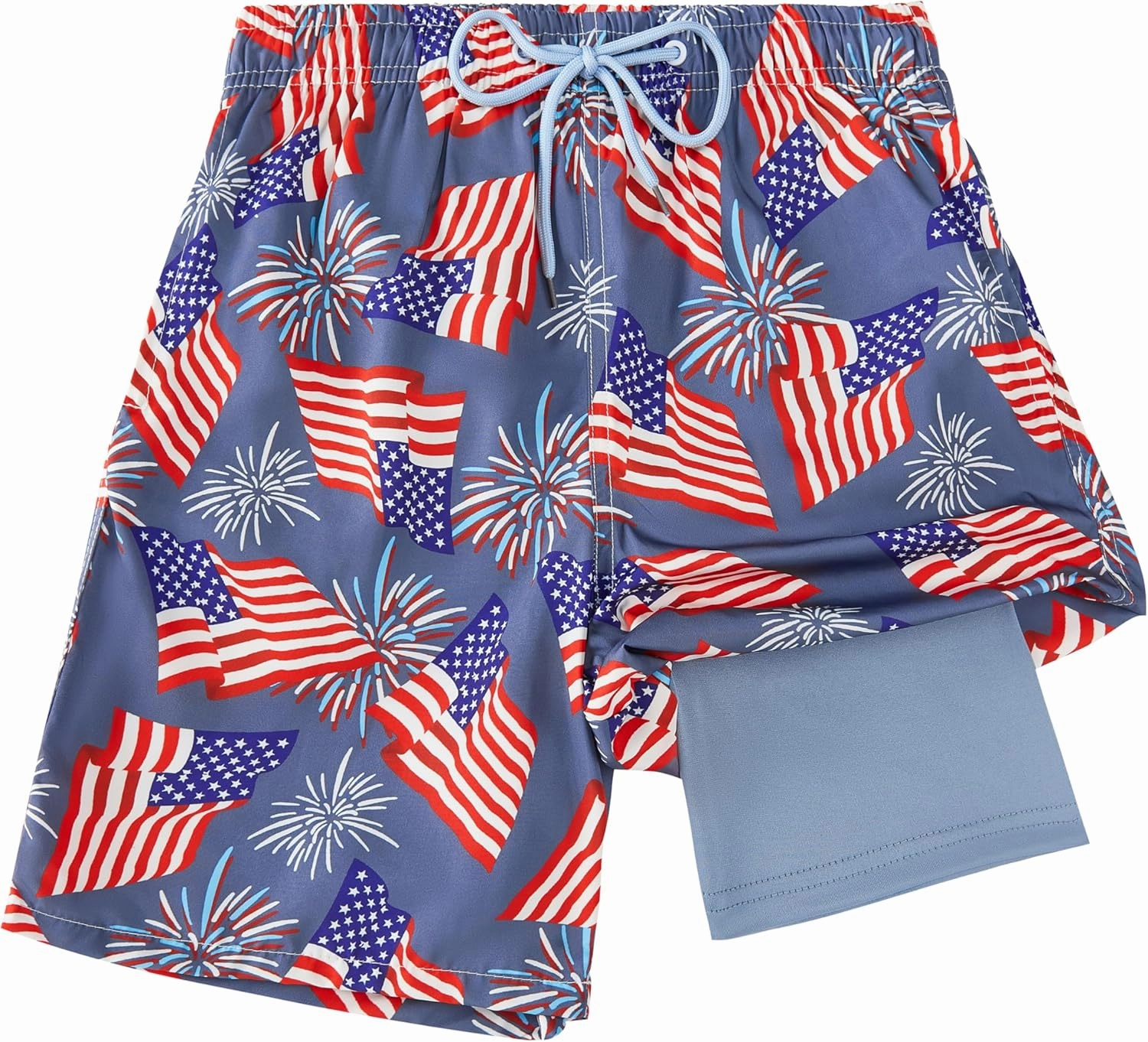 Boys Swim Trunks Compression Liner Swim Shorts Quick Dry Bathing Suit with Boxer Brief Anti-Chafe Boy Swimwear