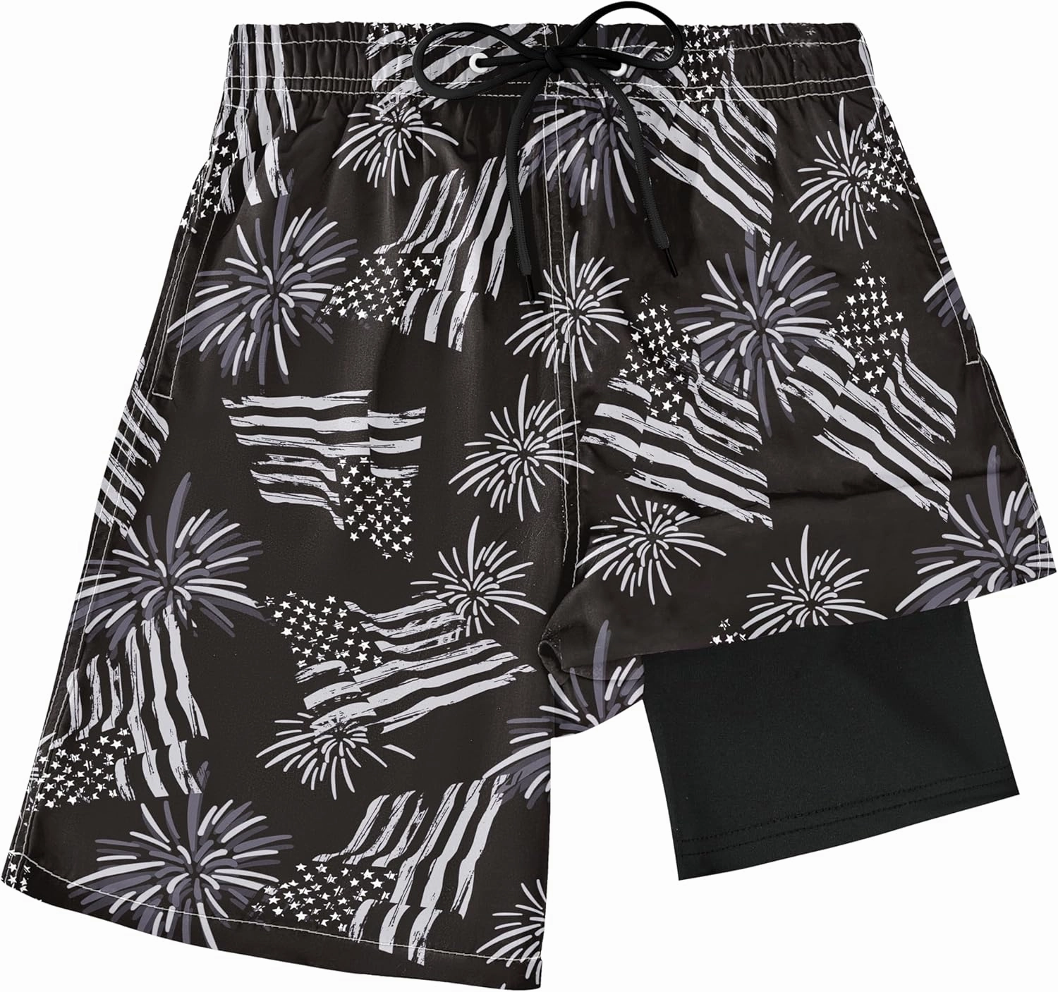 Boys Swim Trunks Compression Liner Swim Shorts Quick Dry Bathing Suit with Boxer Brief Anti-Chafe Boy Swimwear
