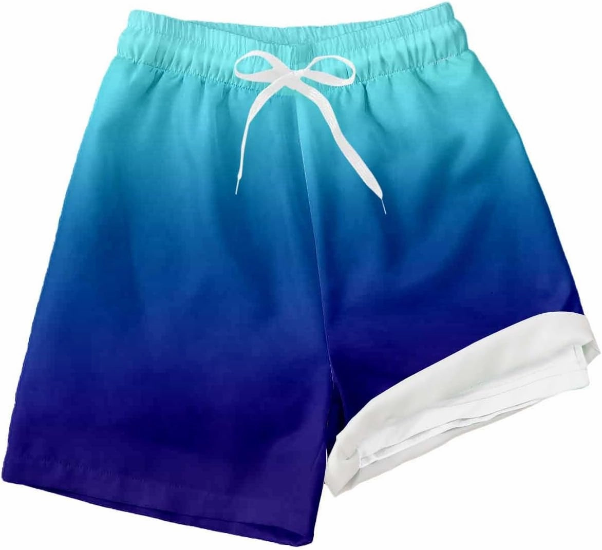 Boys Swim Trunks for 5-16 Years Compression Liner No Chafe Swimsuit Shorts Drawstring Swimwear Bathing Suit Shorts