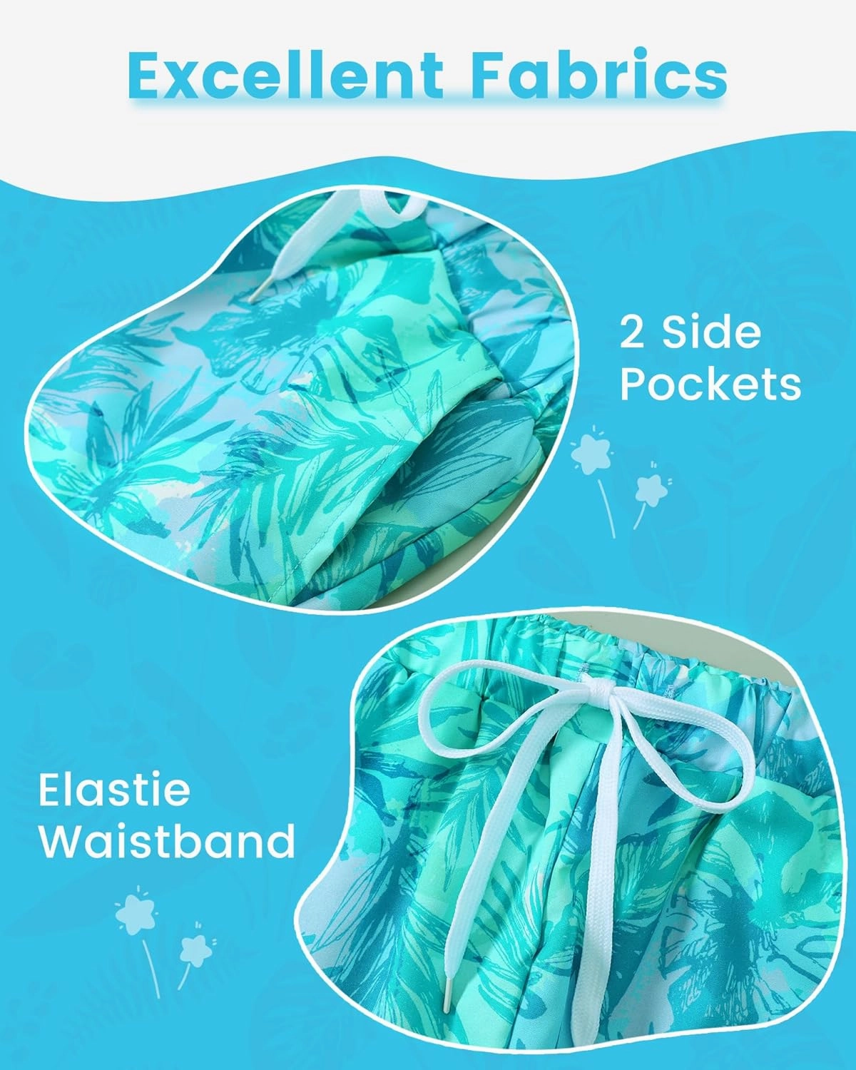 Boys Swim Trunks Quick Dry Compression Liner Swimsuit Shorts Kids Bathing Suit with Pocket UPF 50  Swimwear 5-10 Years