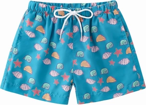 Boys Swim Trunks Toddler Broad Swim Shorts Quick Dry Kids Bathing Suit Boy Swimsuit Set with Pockets