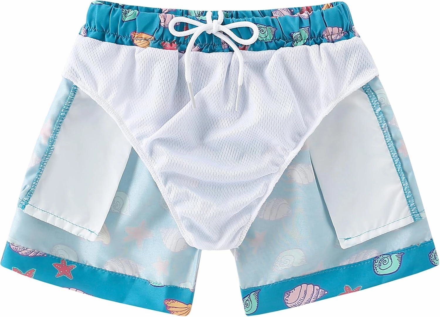 Boys Swim Trunks Toddler Broad Swim Shorts Quick Dry Kids Bathing Suit Boy Swimsuit Set with Pockets