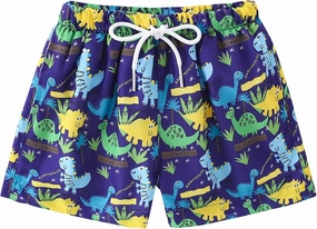 Boys Swim Trunks Toddler Broad Swim Shorts Quick Dry Kids Bathing Suit Boy Swimsuit Set with Pockets