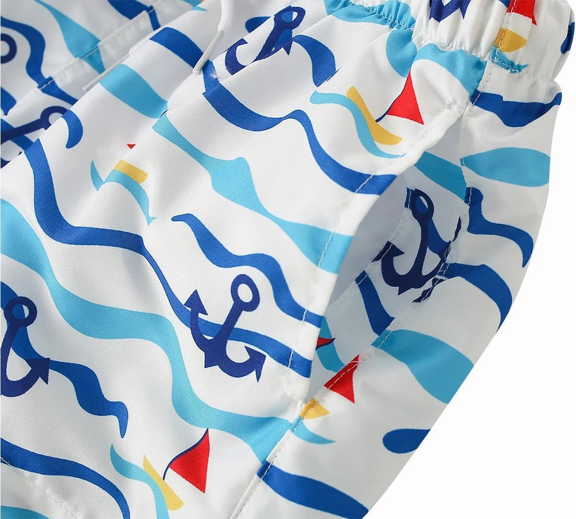 Boys Swim Trunks Toddler Broad Swim Shorts Quick Dry Kids Bathing Suit Boy Swimsuit Set with Pockets