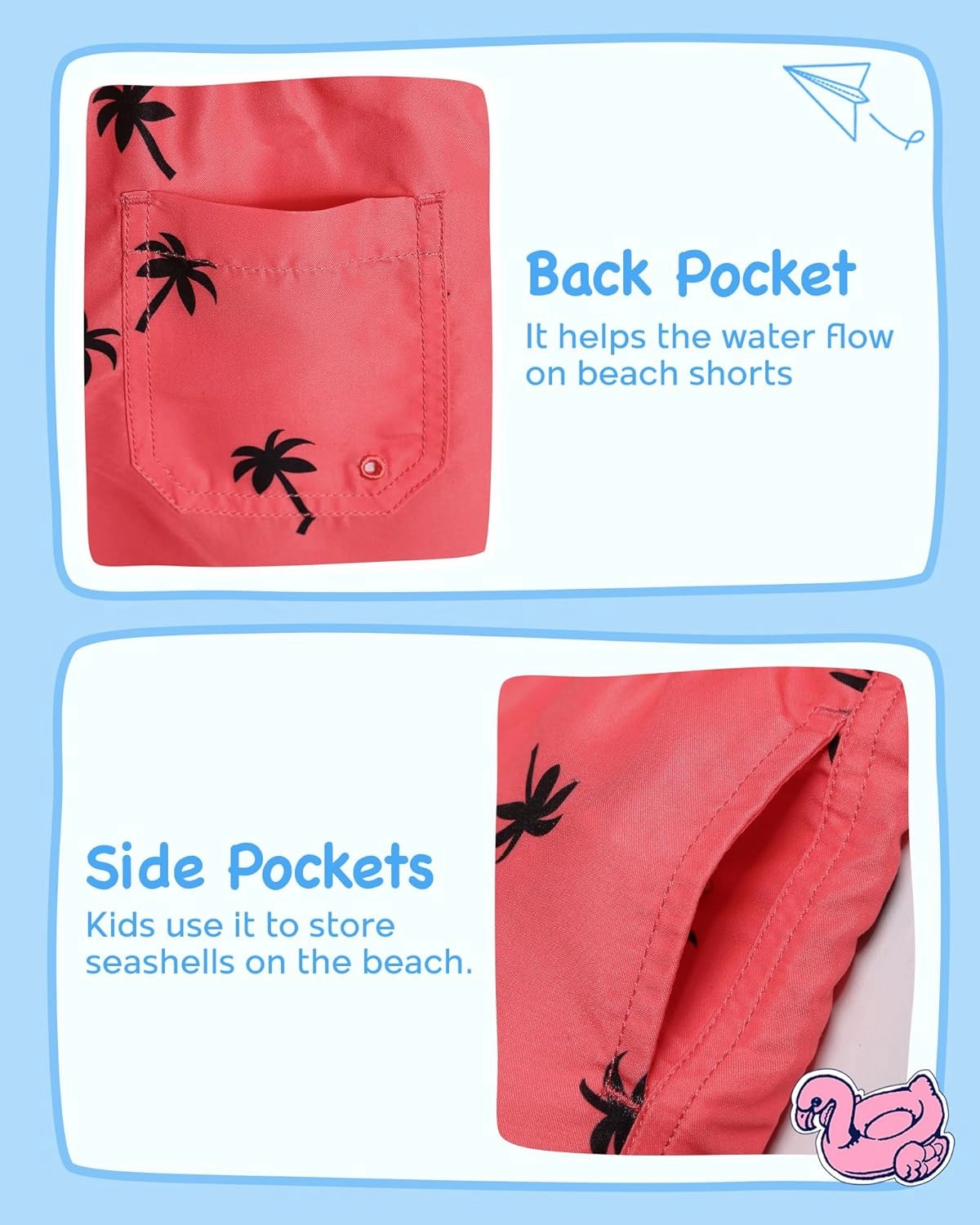Boys Swim Trunks Toddler Swim Shorts with Mesh Lining Quick Dry Board Shorts Kids Bathing Suits Swimwear for 2-16T
