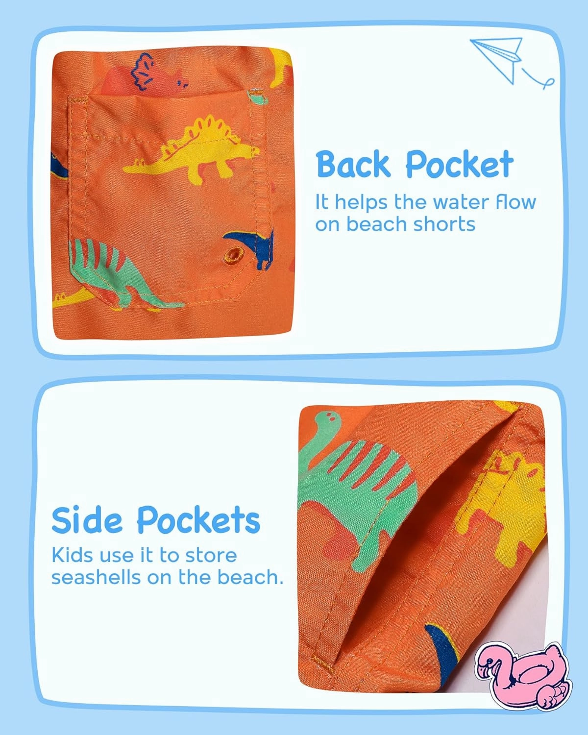 Boys Swim Trunks Toddler Swim Shorts with Mesh Lining Quick Dry Board Shorts Kids Bathing Suits Swimwear for 2-16T