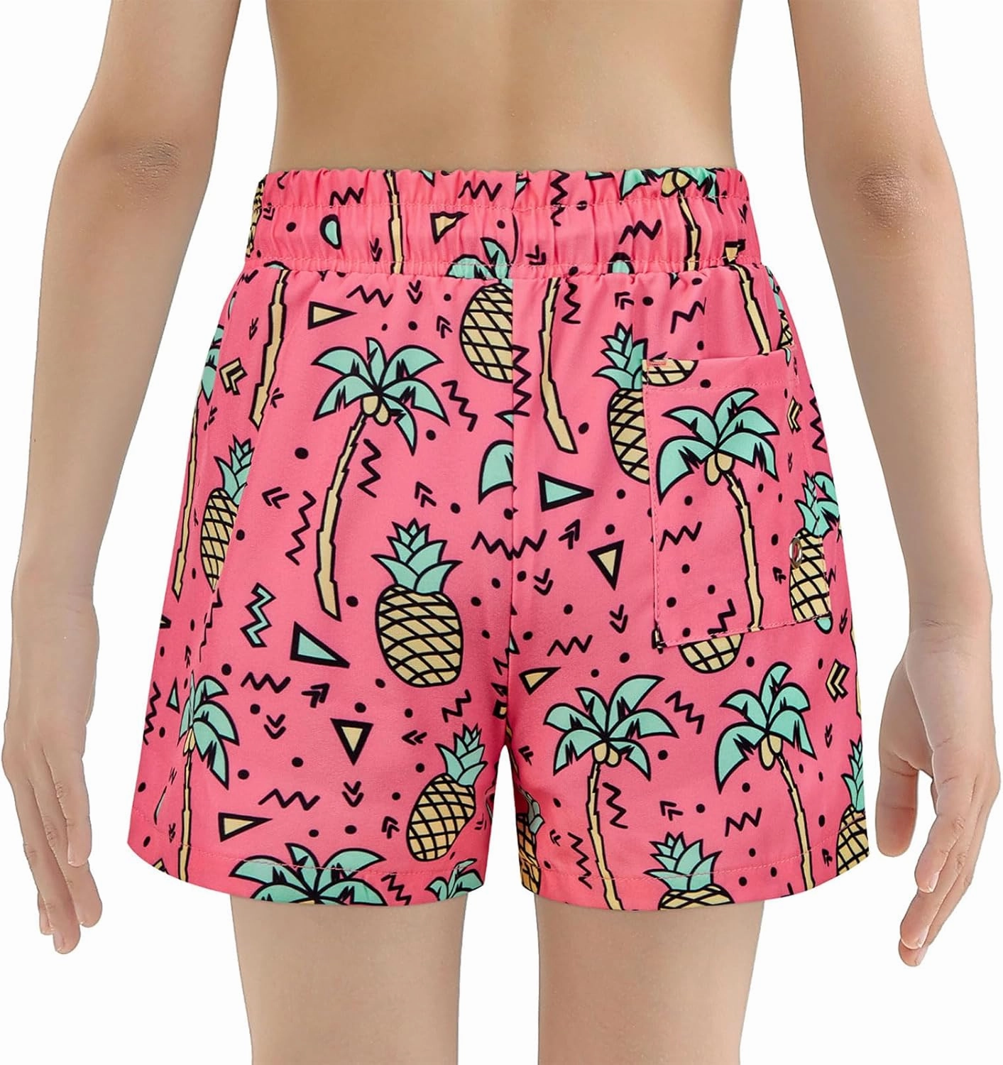Boys Swim Trunks with Boxer Brief Liner Swim Shorts Compression Liner Youth Anti Trunks