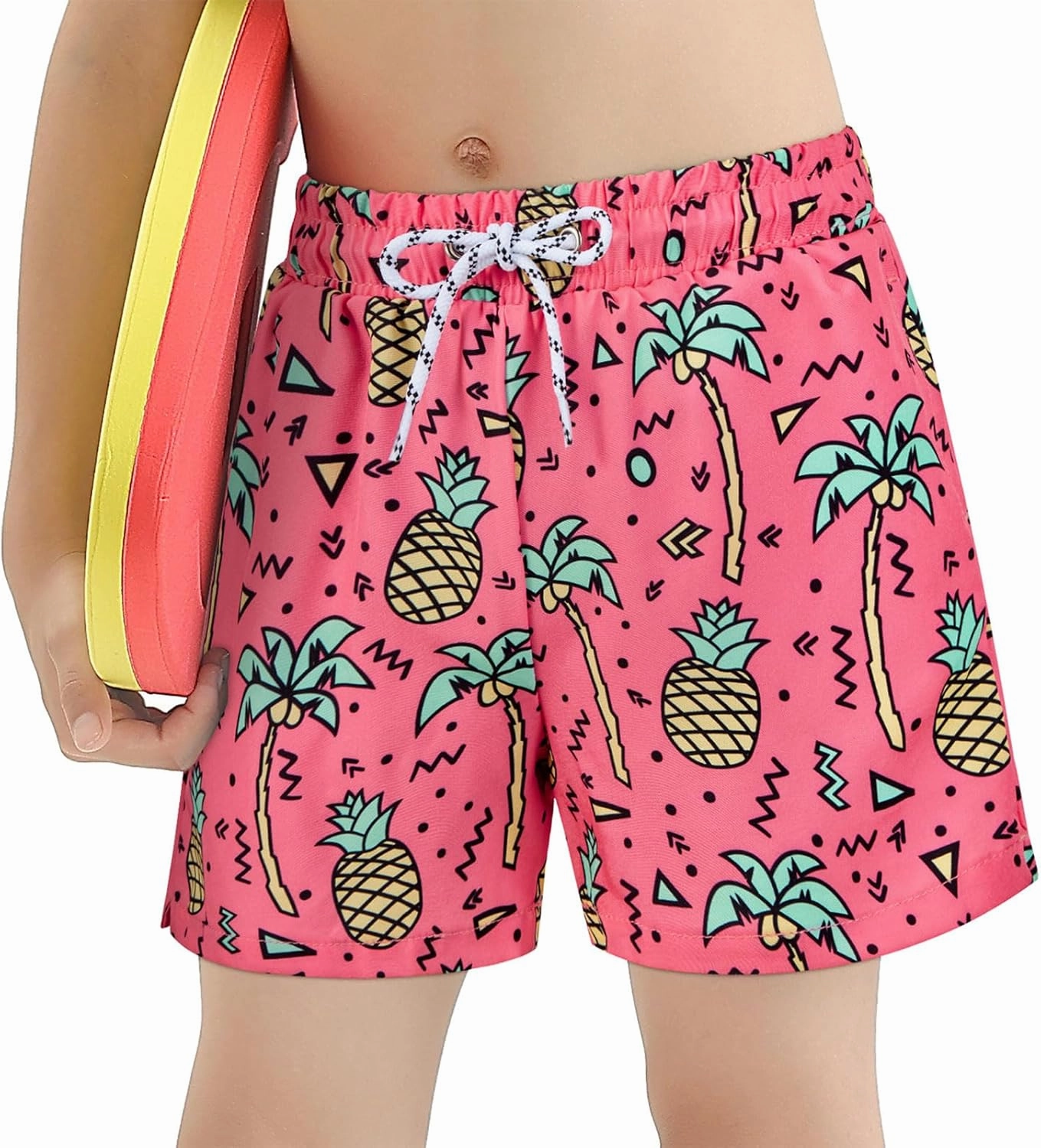 Boys Swim Trunks with Boxer Brief Liner Swim Shorts Compression Liner Youth Anti Trunks
