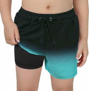 Boys Swim Trunks with Boxer Brief Liner Swim Shorts Compression Liner Youth Anti Trunks