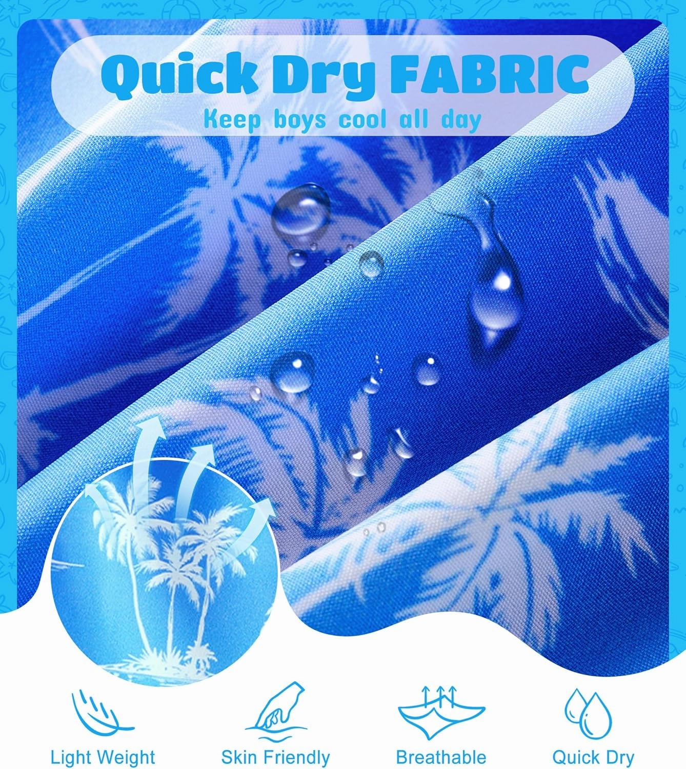 Boys Swim Trunks with Compression Liner Boys Quick Dry 2 in 1 Swim Shorts Summer Beach Shorts