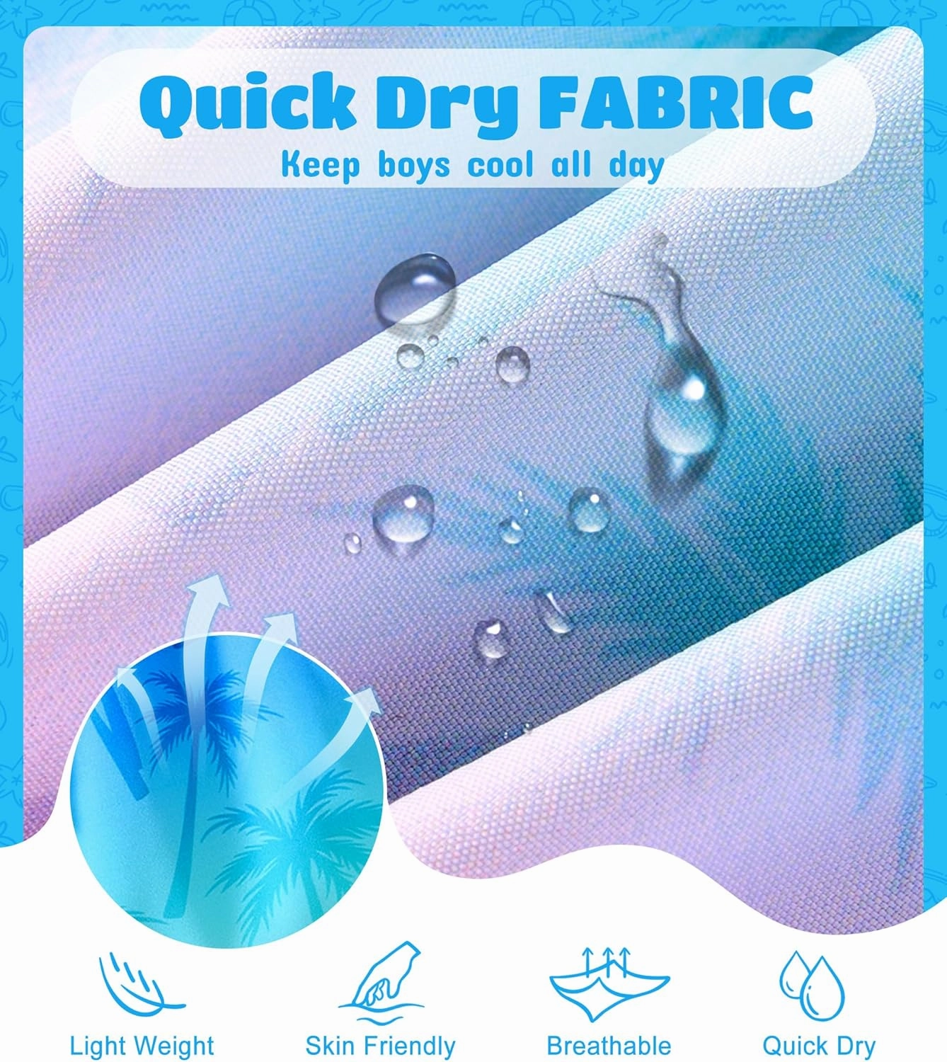 Boys Swim Trunks with Compression Liner Boys Quick Dry 2 in 1 Swim Shorts Summer Beach Shorts