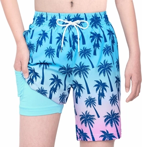 Boys Swim Trunks with Compression Liner Boys Swim Shorts Size 9-10 10-12 14-16 Kids Bathing Suit Swimsuit Swimwear