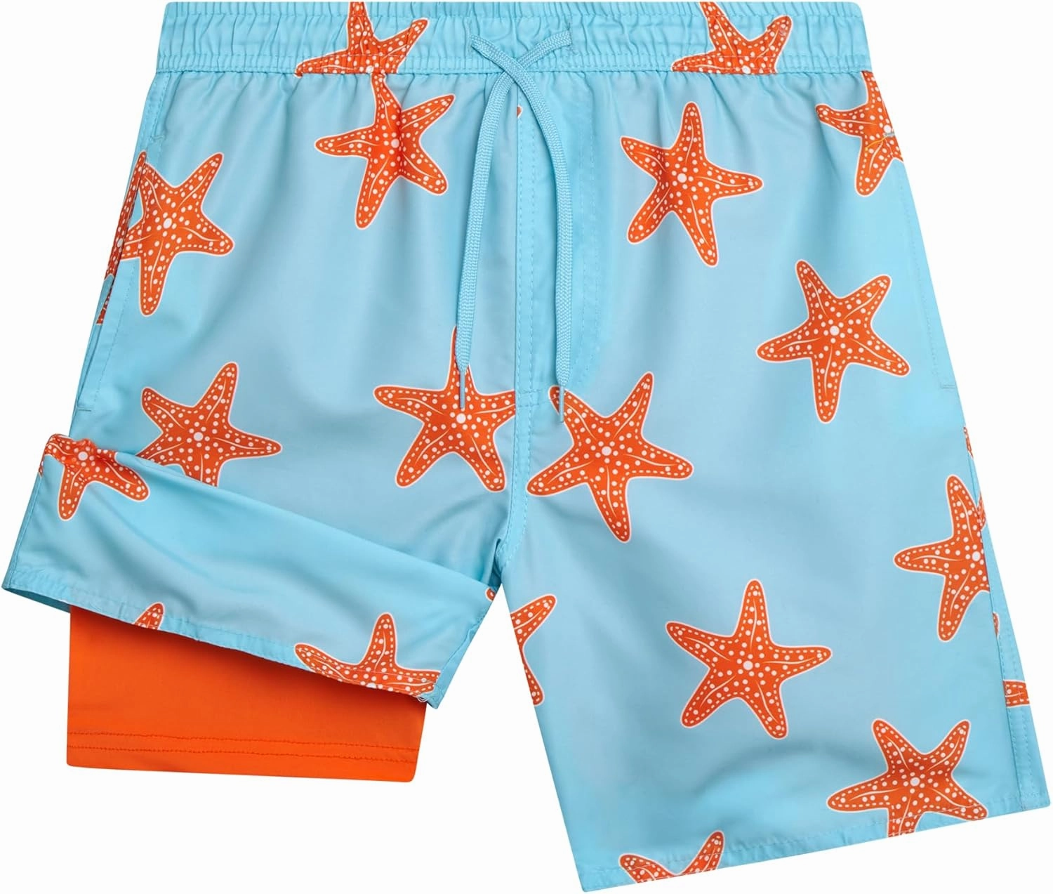 Boys Swim Trunks with Compression Liner Quick Dry Bathing Suit Swim Shorts (Sizes: 8-14)