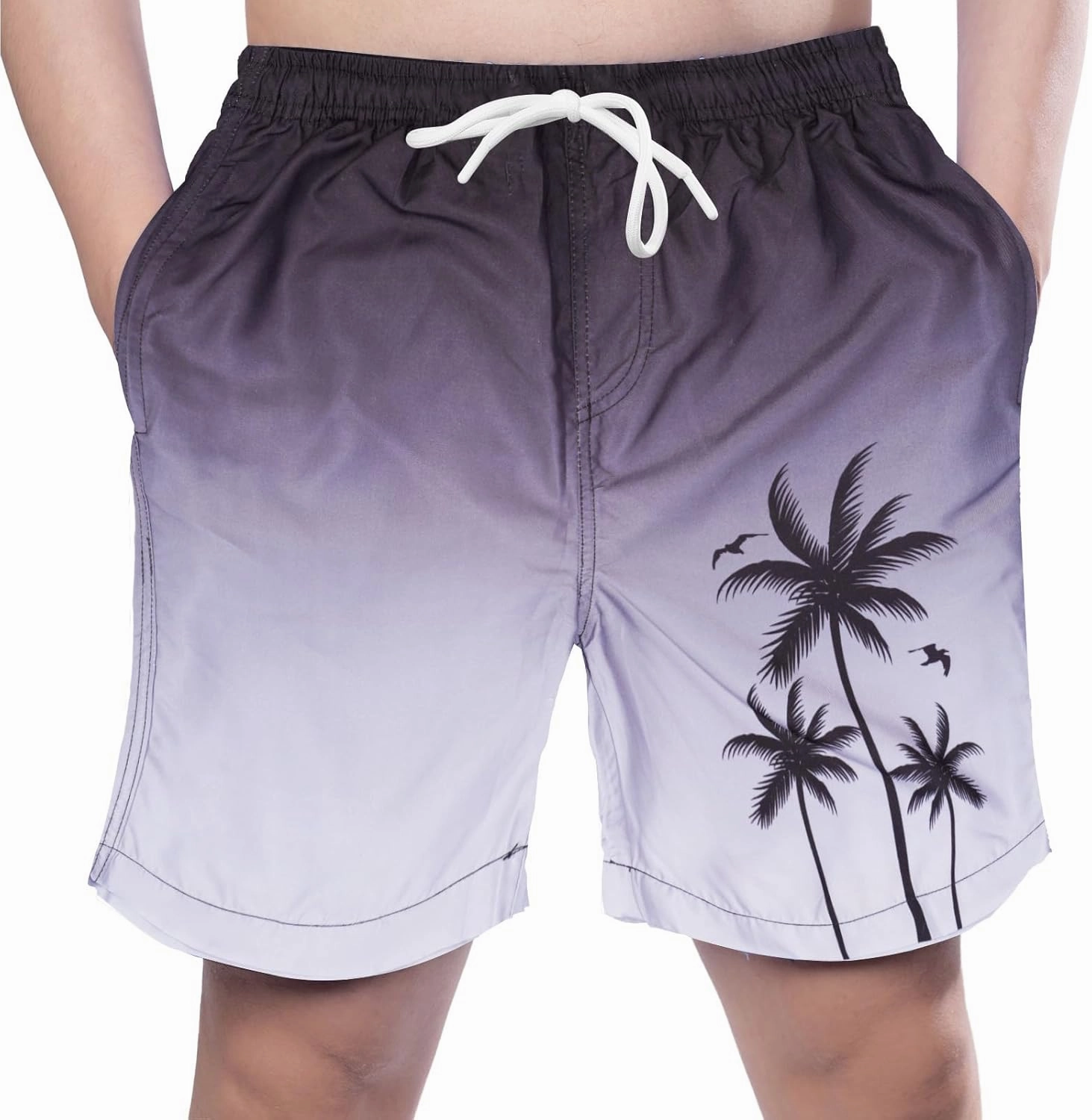 Boys Swim Trunks with Compression Liner Swim Shorts Quick Dry Swimming Trunks with Pockets 5-18 Years