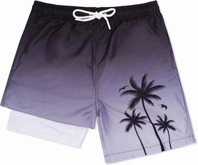 Boys Swim Trunks with Compression Liner Swim Shorts Quick Dry Swimming Trunks with Pockets 5-18 Years