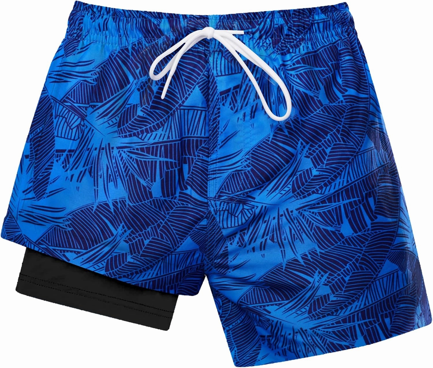 Boys Swim Trunks with Compression Liner Swim Shorts Quick Dry Swimming Trunks with Pockets 5-18 Years