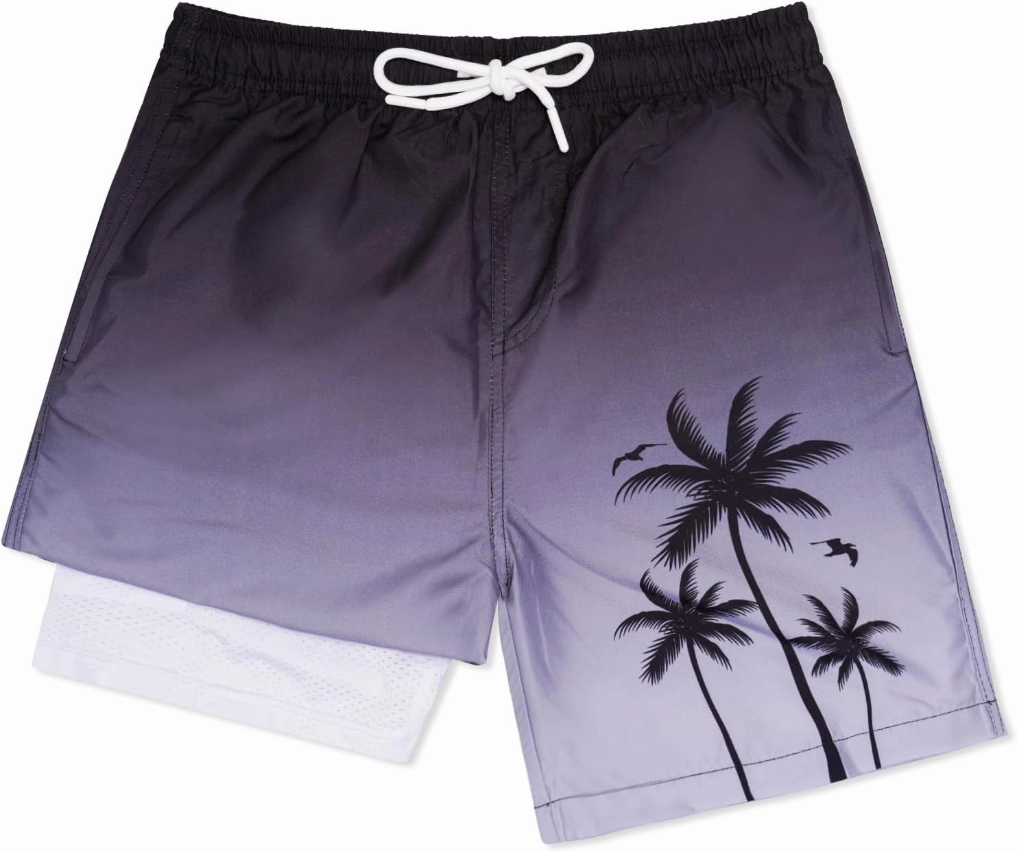 Boys Swim Trunks with Compression Liner Swim Shorts Quick Dry Swimming Trunks with Pockets 5-18 Years