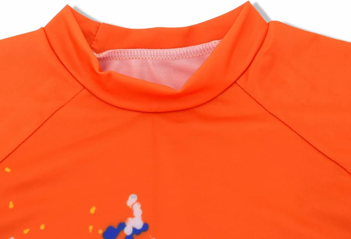 Boys Two Piece Rash Guard Swimsuits Kids Short Sleeve Sunsuit Swimwear Sets