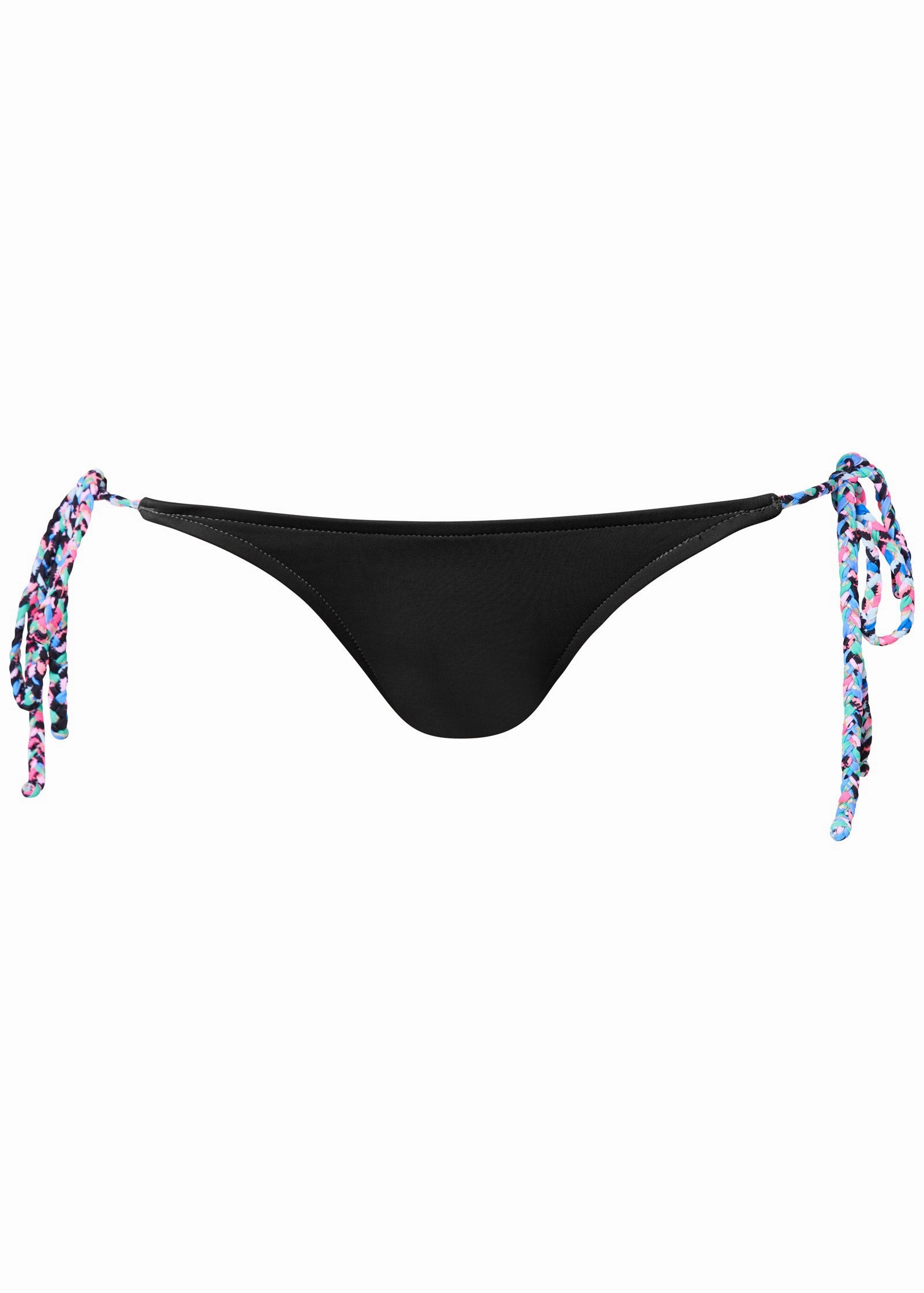 Braided String Side Bottom - Black Beauty