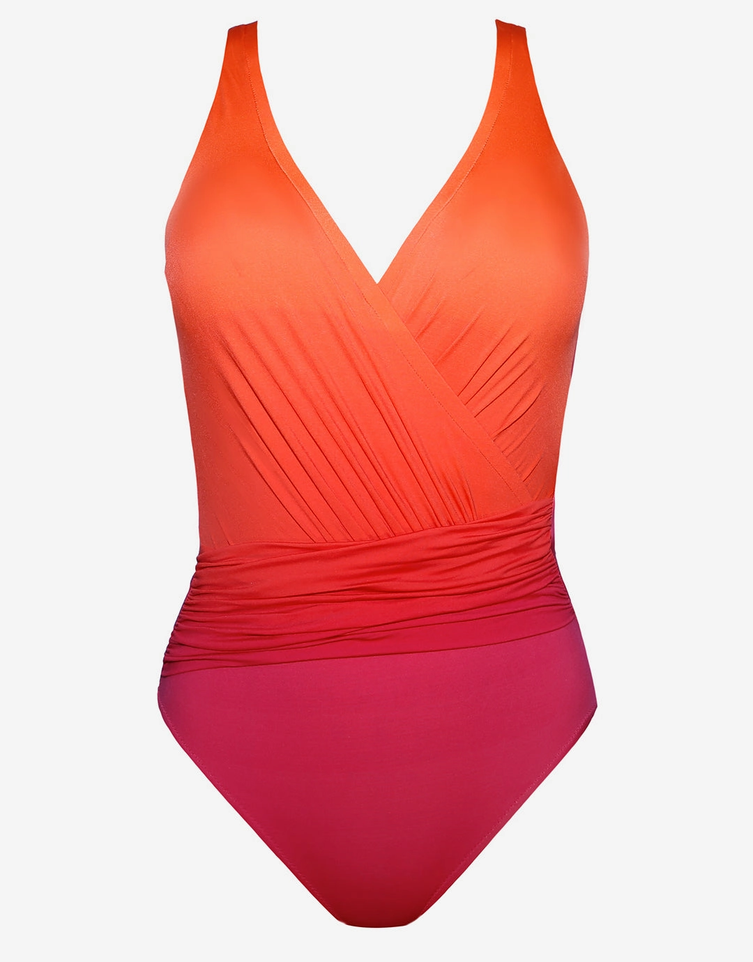 Brasil Wrap Front Swimsuit - Pink Ombre