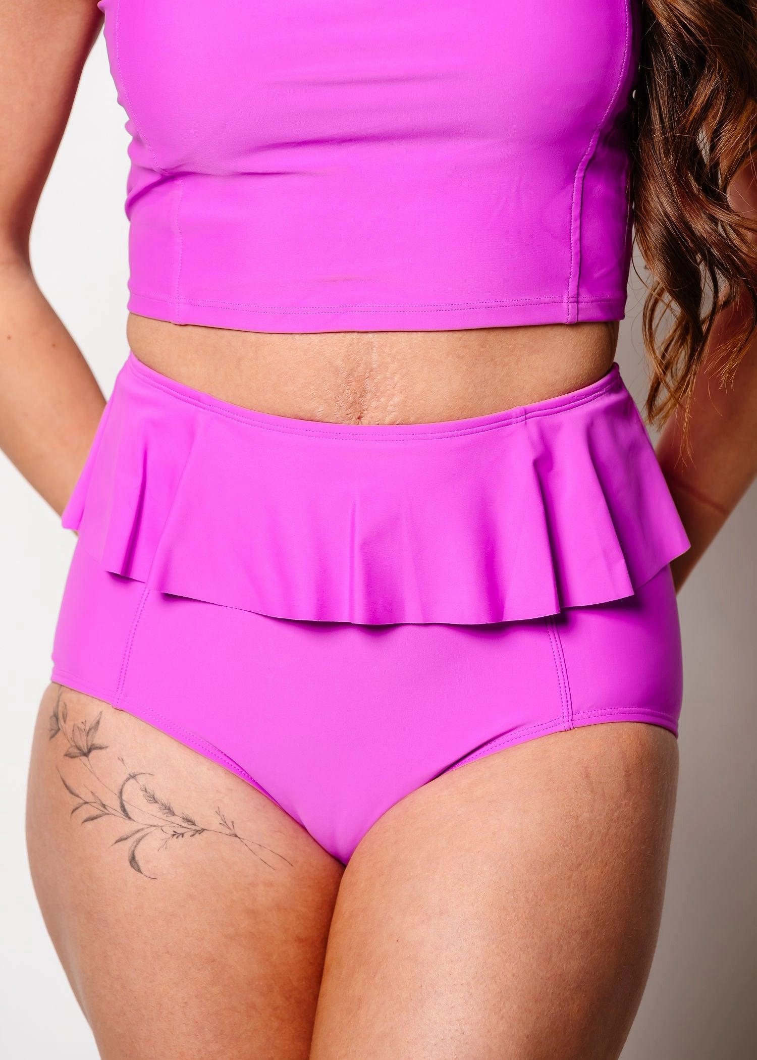 Brilliant Violet | Peplum Bottoms