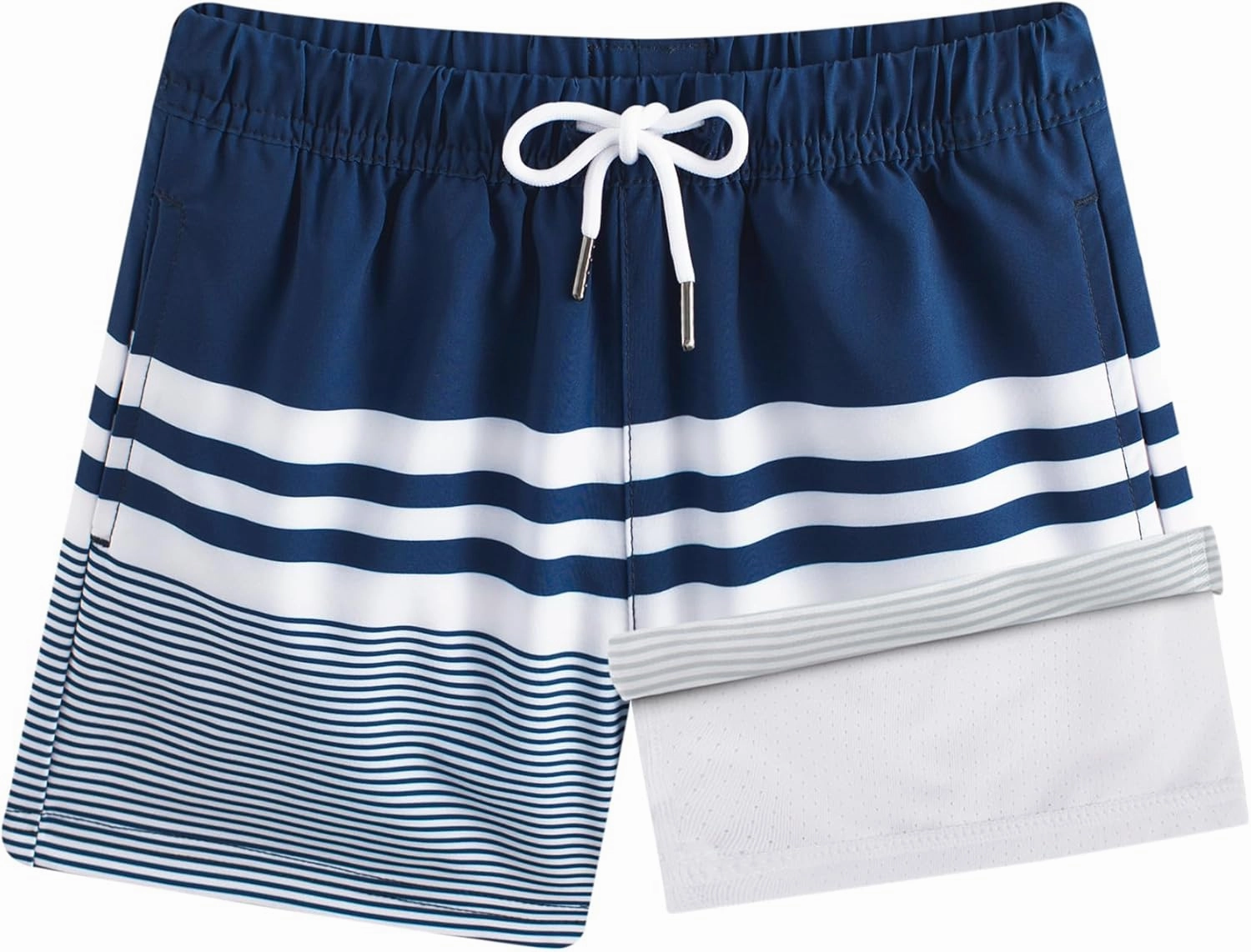 BRISIRA Boys Swim Trunks Bathing Suit Compression Boxer Brief Liner Anti-Chafe Swimsuit Swim Shorts Toddler Kids Youth Teen