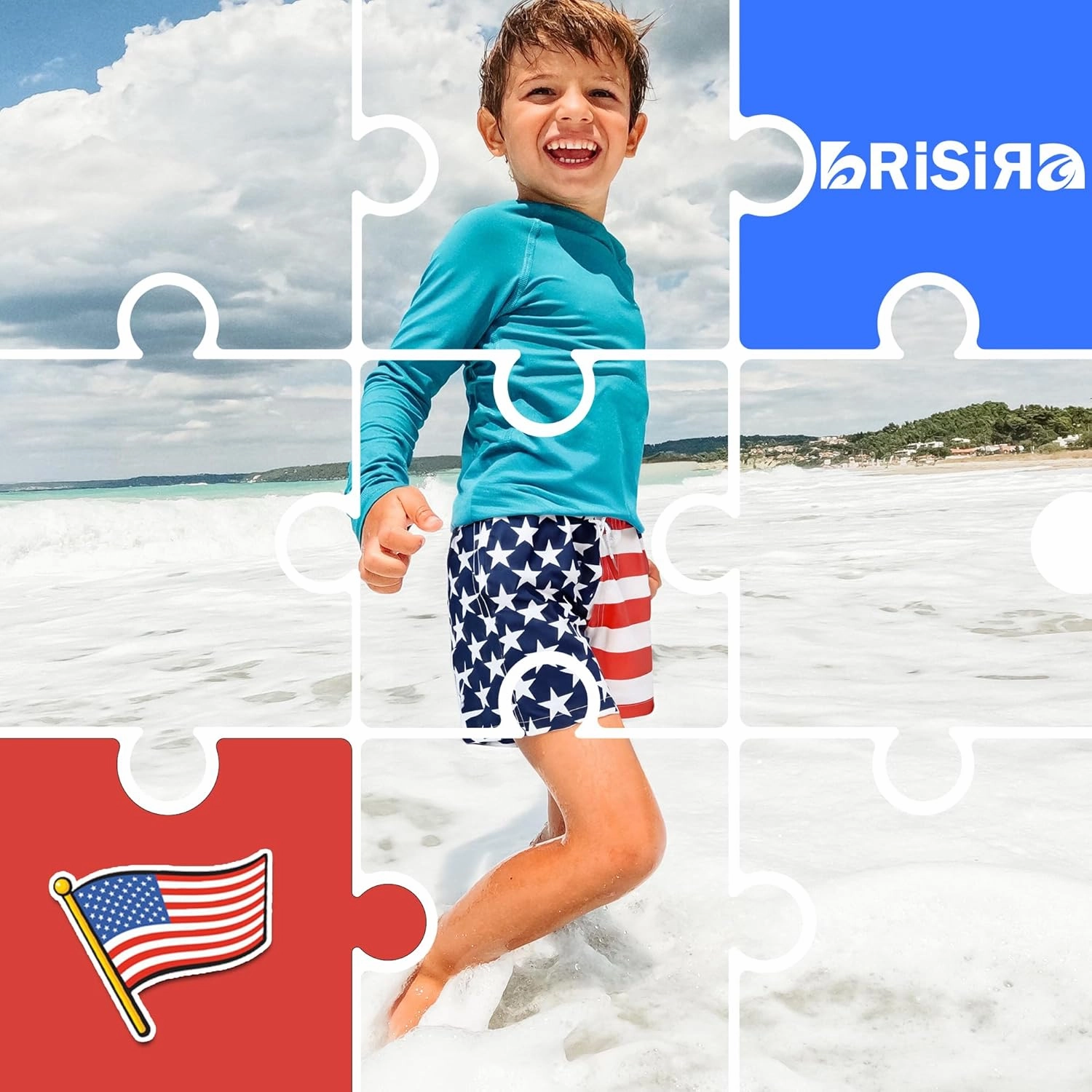 BRISIRA Boys Swim Trunks Bathing Suit Compression Boxer Brief Liner Anti-Chafe Swimsuit Swim Shorts Toddler Kids Youth Teen