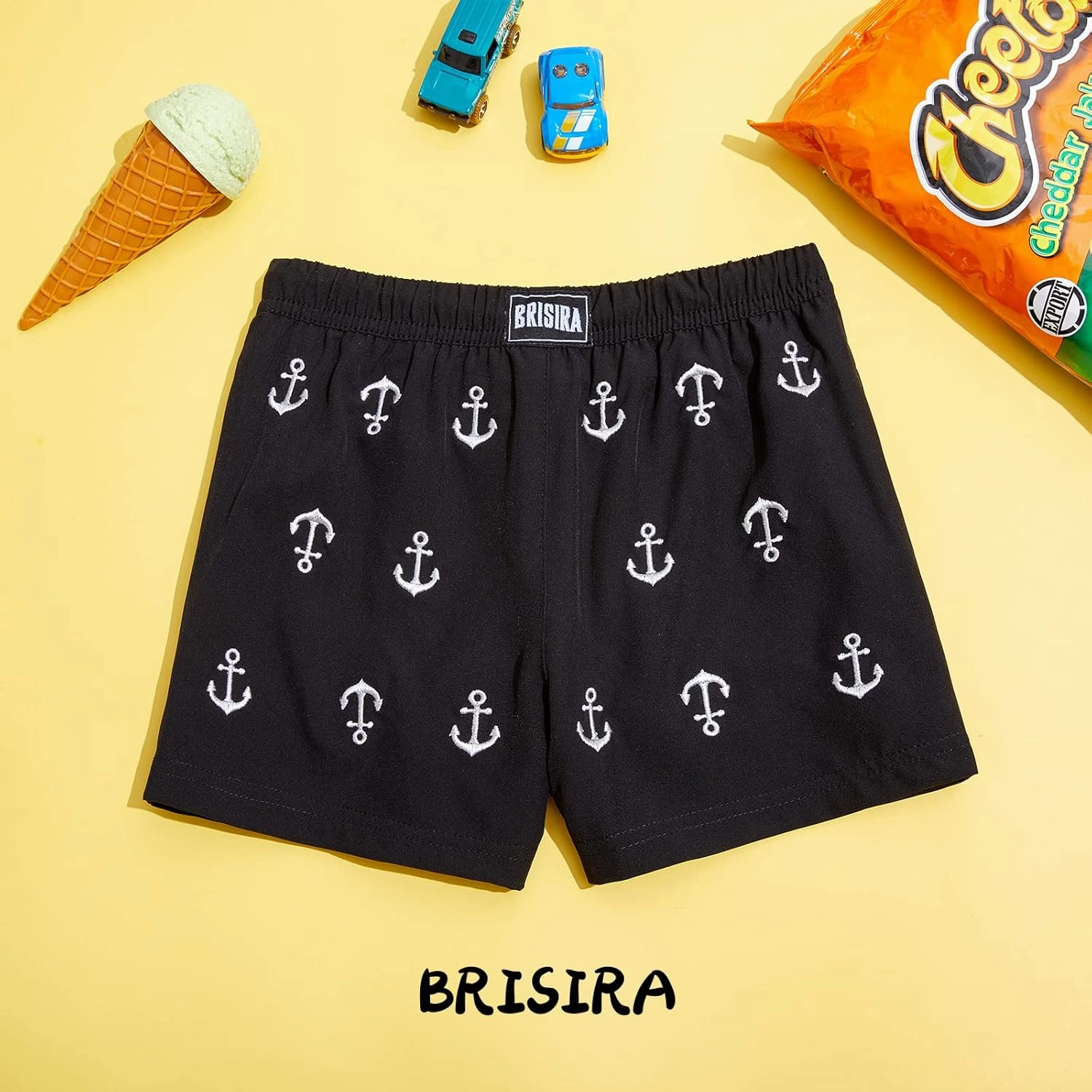 BRISIRA Boys Swim Trunks Bathing Suit Compression Boxer Brief Liner Swim Shorts Swimsuit Anti-Chafe Toddler Kids Youth Teen