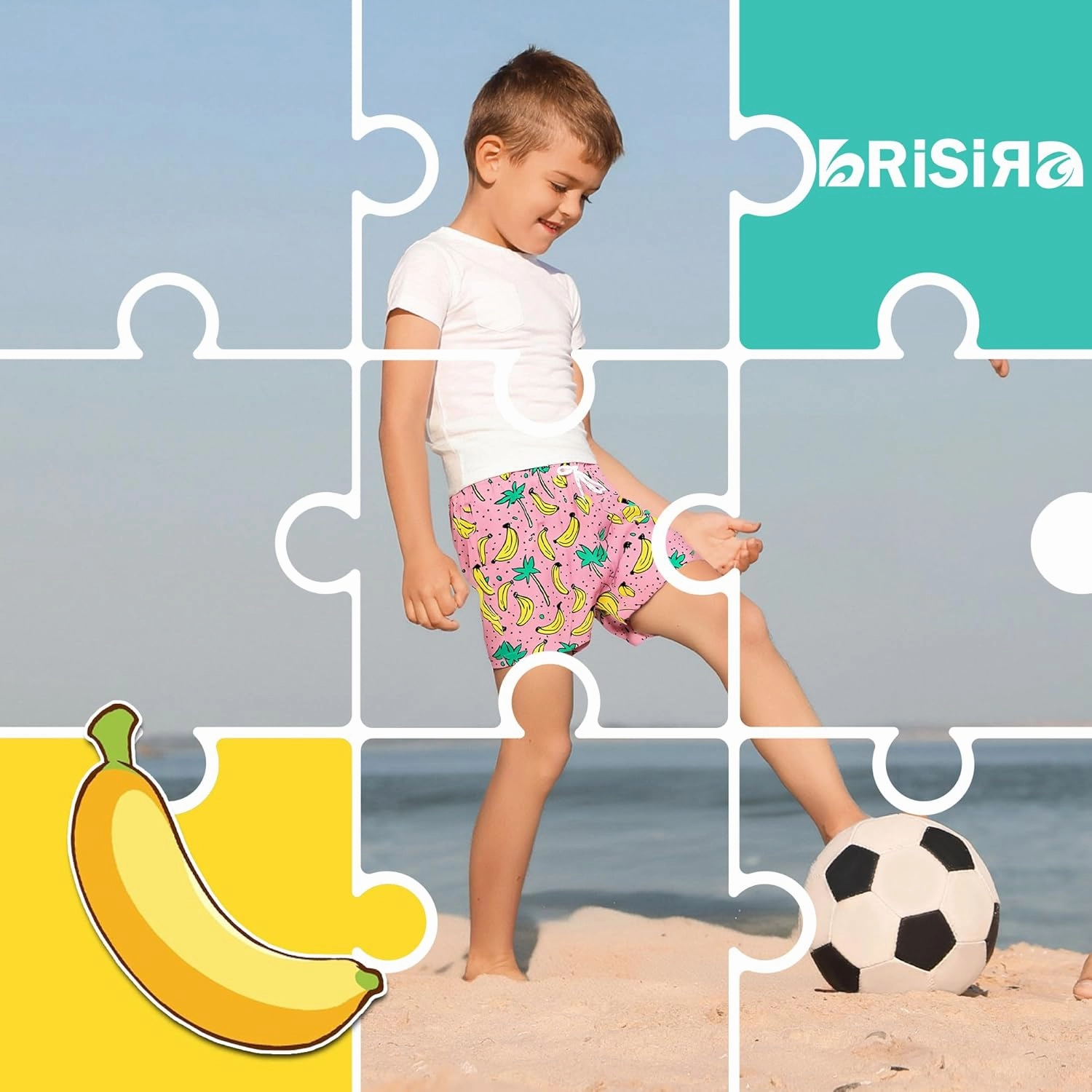 BRISIRA Boys Swim Trunks Swim Shorts with Compression Liner Stretch Bathing Suit Swimsuit Toddler Kids Youth Teen Quick Dry