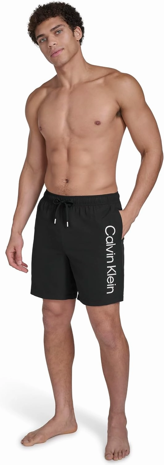 Calvin Klein Men's Volley Quick Dry Lightweight Swim Trunk