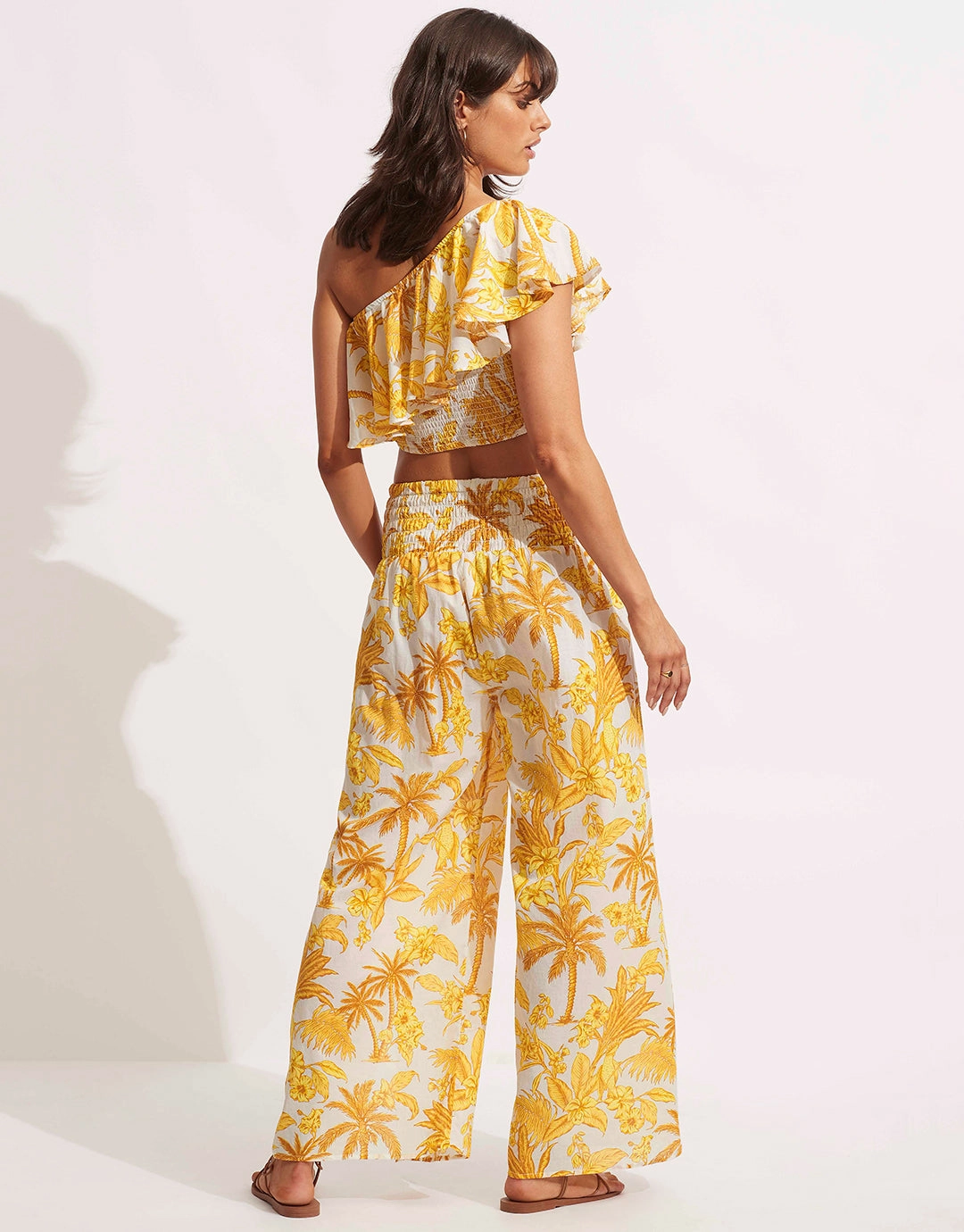 Castaway Shirring Top - Tuscan Sunset